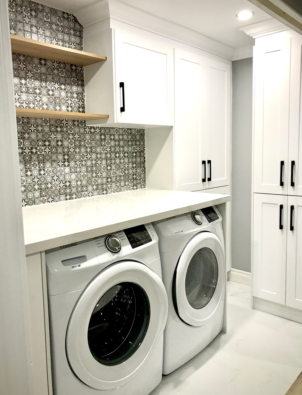 Laundry Room Cabinets with Shelves